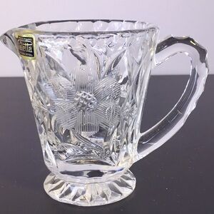 Vtg. Violetta Poland Hand 24% Crystal Creamer